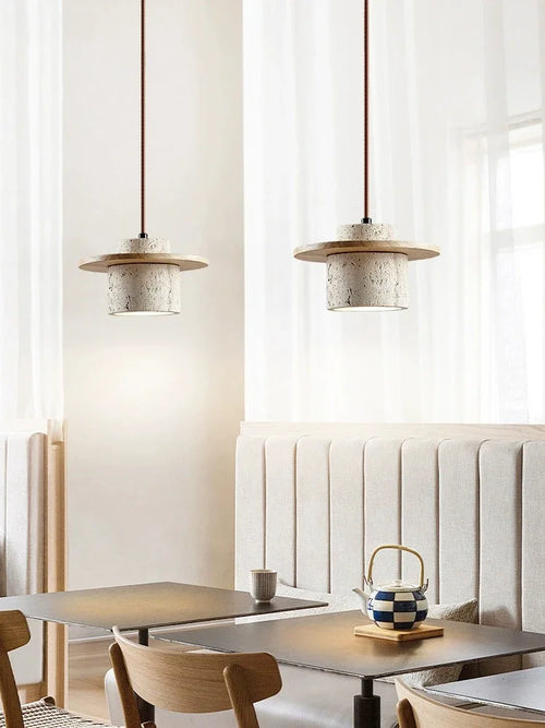lustre en pierre de grotte nordique style wabi-sabi créatif - vue 3 sur 8