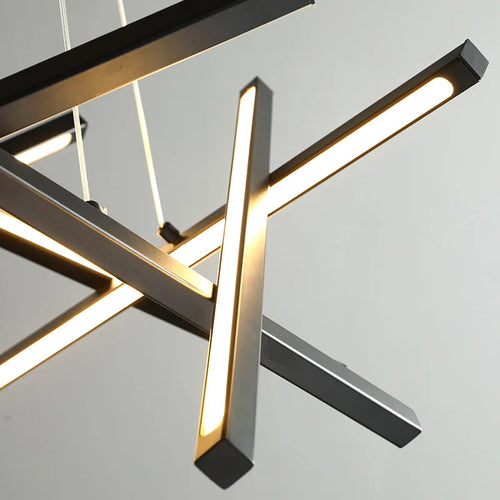 lustre minimaliste design lumière géométrique créatif et luxueux - vue 4 sur 12
