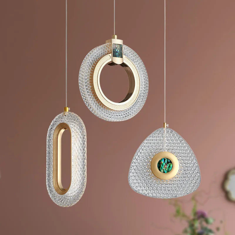 lustre moderne en cristal géométrique pour décoration intérieure - vue 2 sur 10