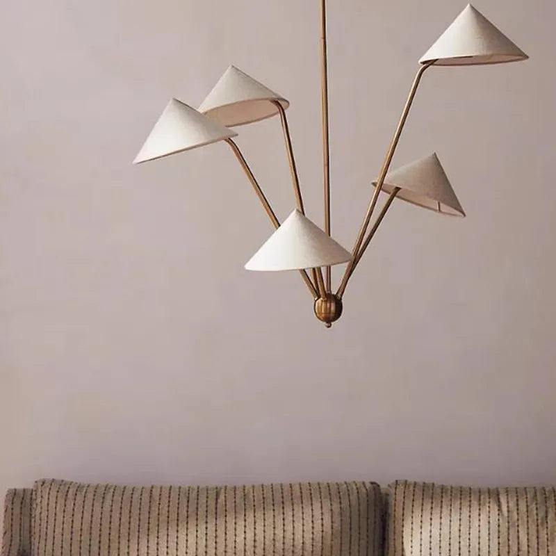 Wabi-sabi lustre japon tissu suspension lampe pour salon cuisine salle à manger chambre lustre design