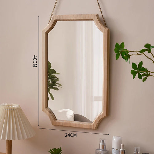 miroir vintage en bois massif pour maquillage étanche et antirouille - vue 11 sur 15