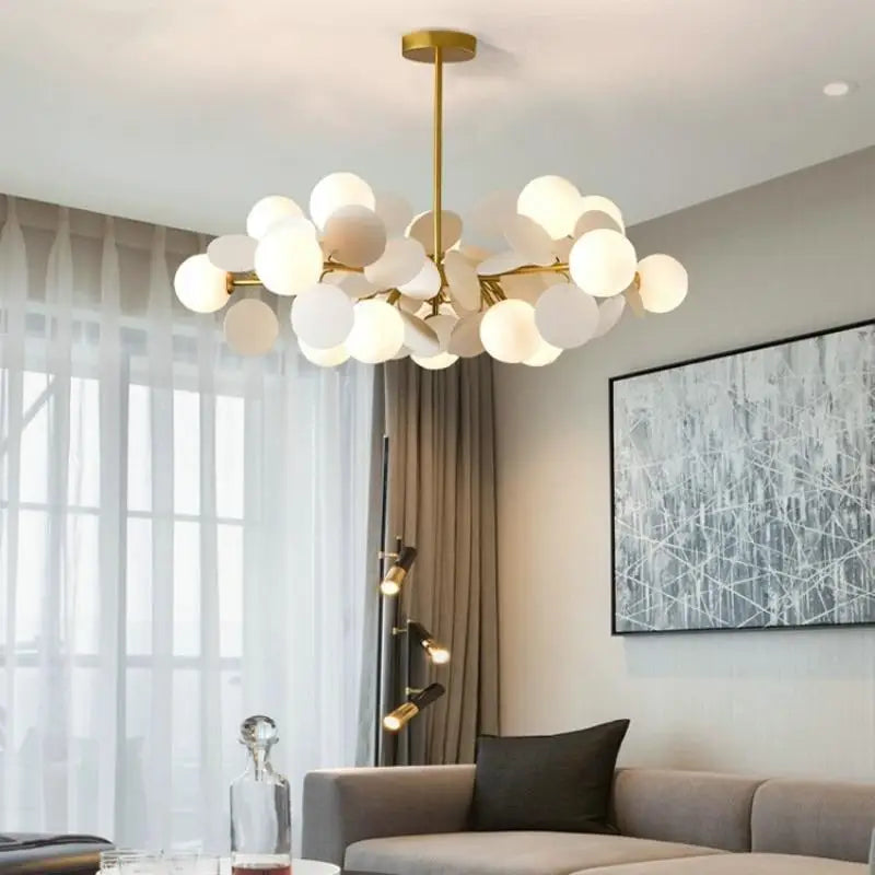 lustre design moderne en verre led style nordique pour intérieur - vue 3 sur 30