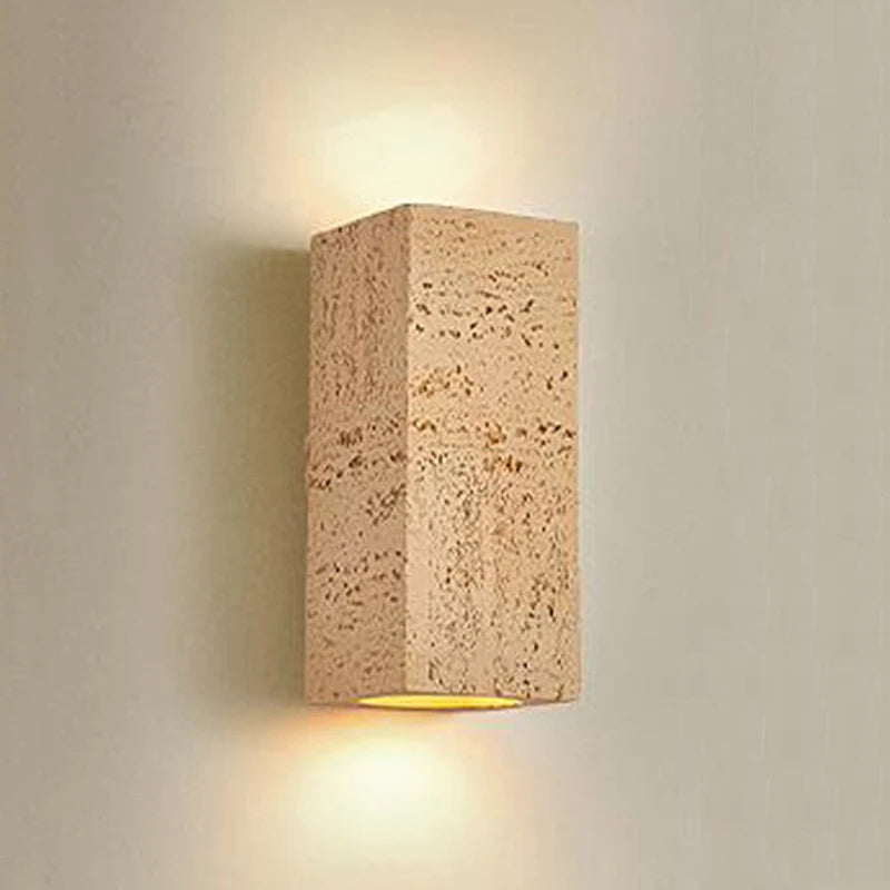 applique led wabi-sabi carrée ciment nordique luminaire décoratif intérieur