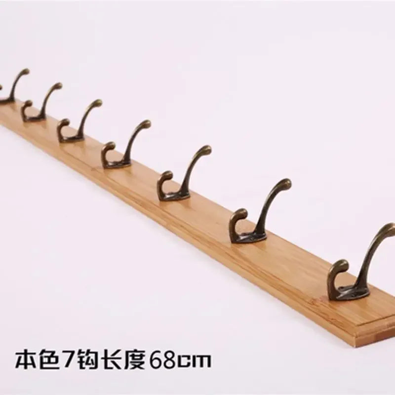porte-manteau mural en bois pour rangement pratique - vue 7 sur 23