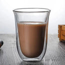 Lot 2 tasses double paroi verre isolant design