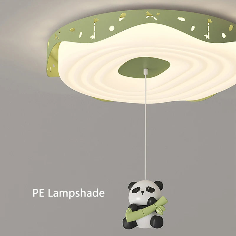 plafonnier enfant dessin animé ours panda lapin astronaute lumineux - vue 5 sur 14