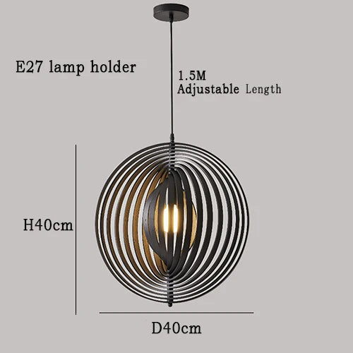 suspension en bois design nordique pour restaurant - vue 10 sur 12