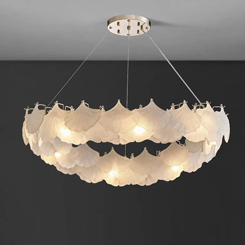 lustre en verre minimaliste rétro pour une décoration élégante