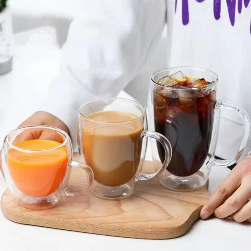 Mug verre double paroi isolant style moderne - vue 6 sur 7