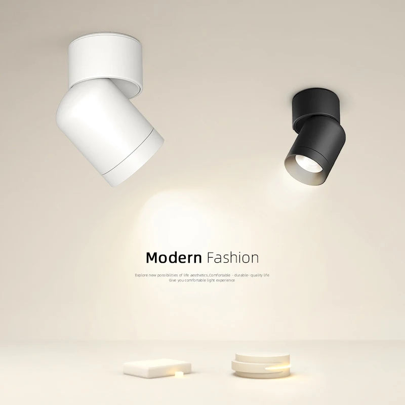 led projecteurs montés en surface réglable rotatif cob spot lampe focos