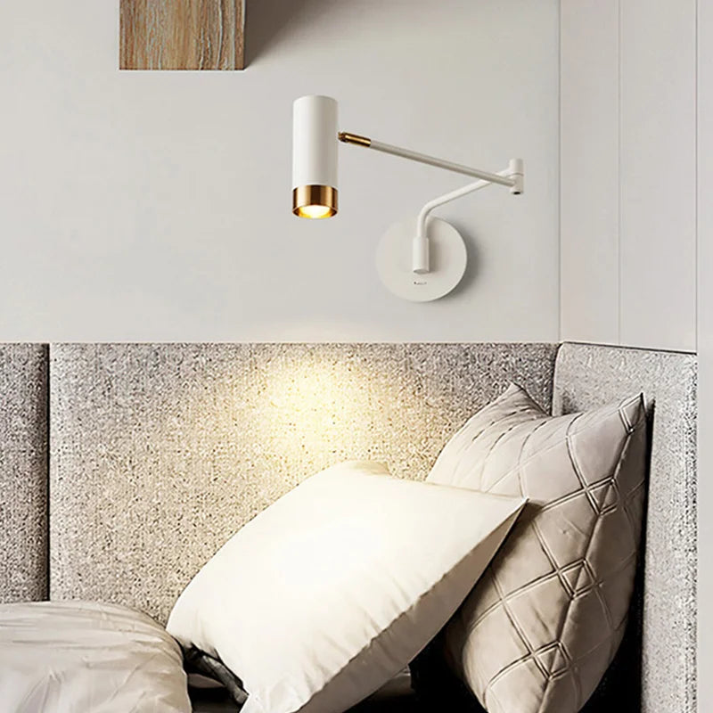 applique murale pliante led avec interrupteur bras long - vue 4 sur 7