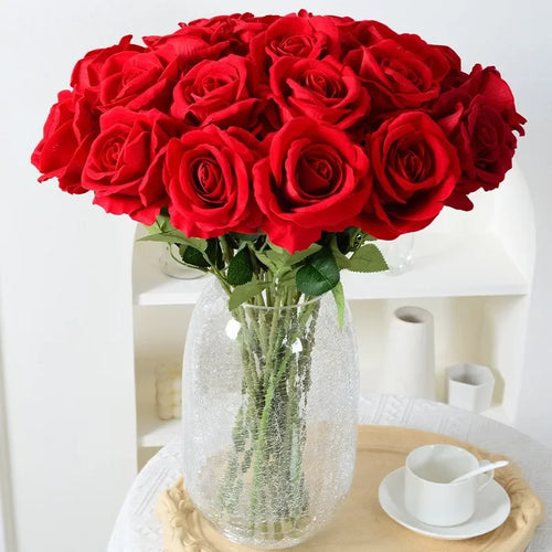 lot de 100 roses artificielles pour décoration mariage fête - vue 5 sur 18