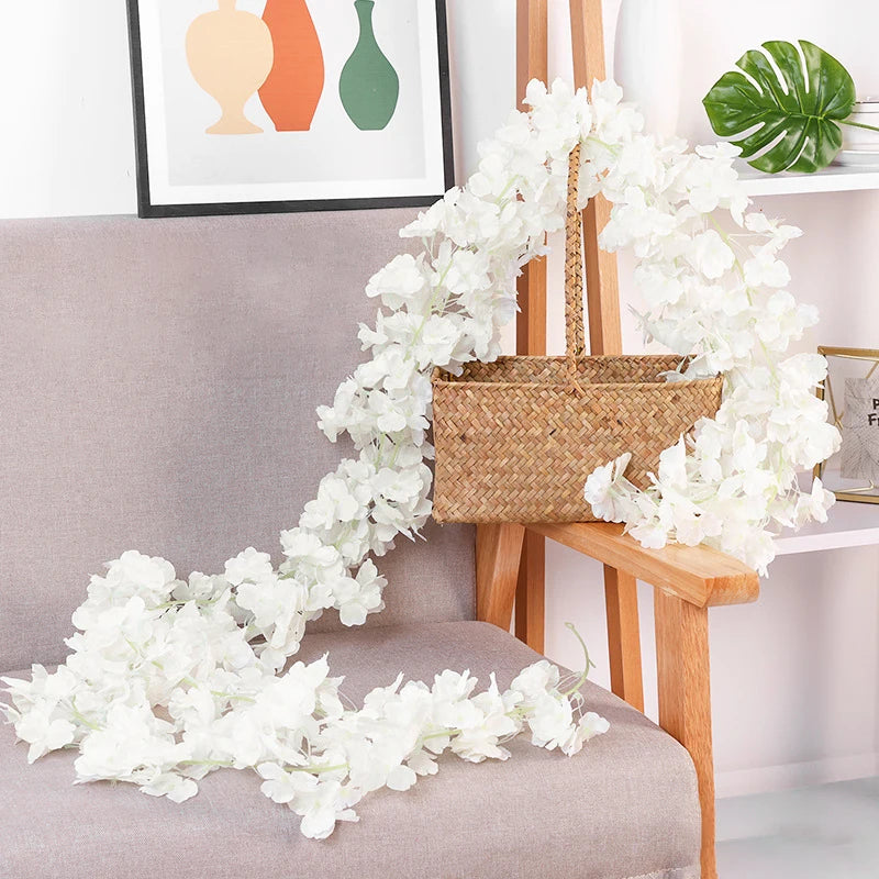 guirlande de fleurs artificielles pour décoration de mariage et intérieur - vue 17 sur 17