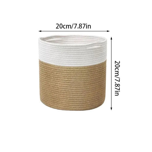 paniers tissés en coton pour rangement et décoration maison