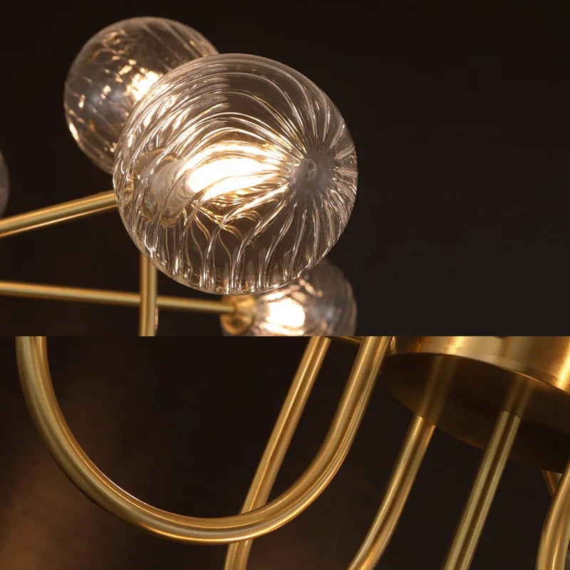 lustre led design moderne en forme de haricot magique - vue 6 sur 9