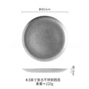 Assiette plate vintage acier inox style industriel camping