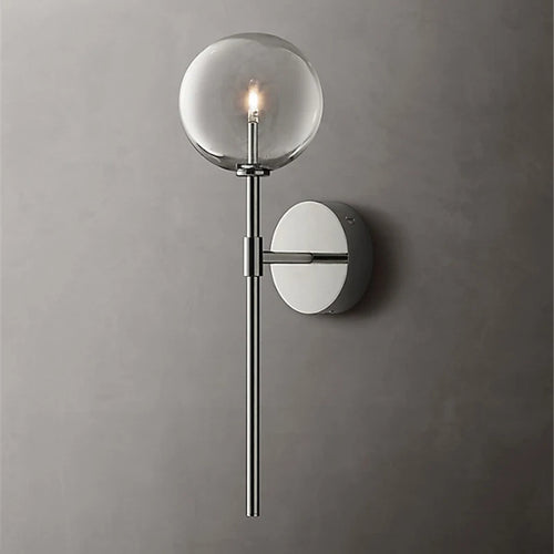 applique murale nordique en boule de verre transparent style rétro américain - vue 5 sur 9