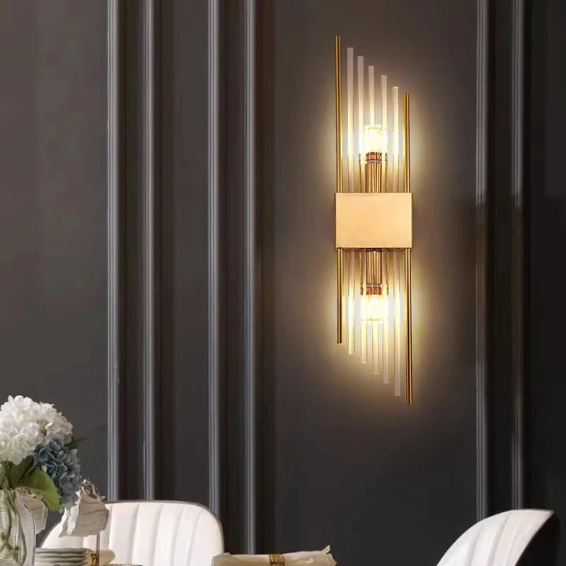 applique murale mini en verre et acier inoxydable pour divers espaces