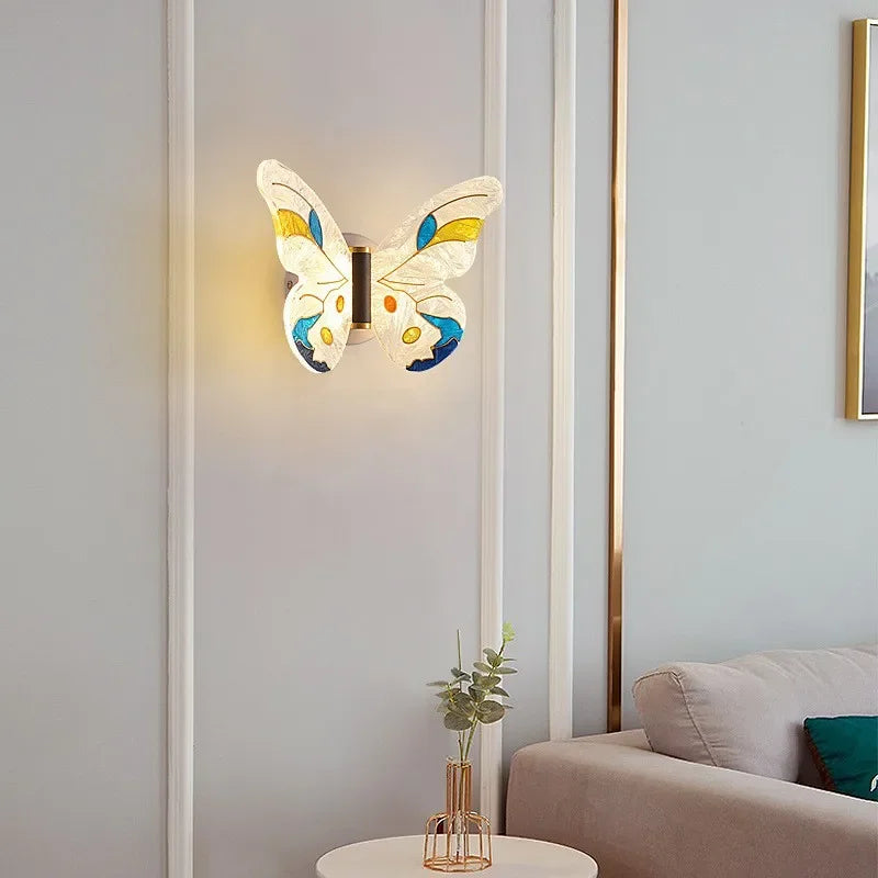 applique murale LED papillon pour chambre d'enfant décoration murale - vue 5 sur 10