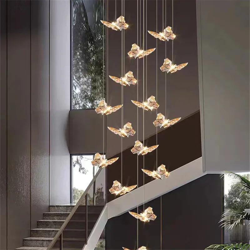 suspension en cristal nordique avec éclairage moderne décoratif - vue 5 sur 18