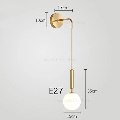 applique murale led moderne simple style nordique décoratif luxe - vue 12 sur 12