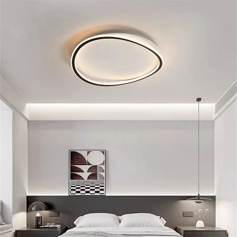 plafonnier minimaliste rond lumineux design créatif moderne - vue 3 sur 10