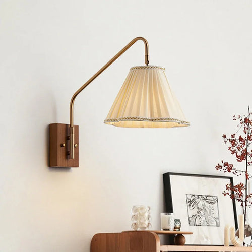 Retro Bedroom Wall Lamp, Nordic Nostalgic Wooden Homestay, Living Room, Dining Room, Study, Bedside Decoration, LED Wall Lamp - vue 2 sur 8