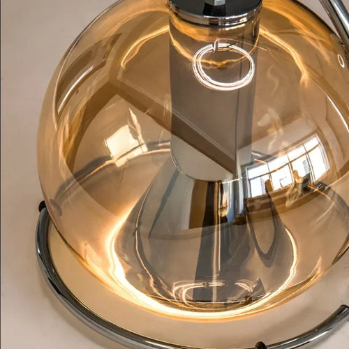 suspension en verre ambré style nordique moderne luminaire décoratif - vue 6 sur 7