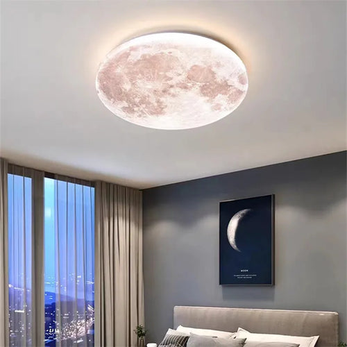 plafonnier lune lampe led éclairage romantique pour balcon et chambre enfant - vue 2 sur 10