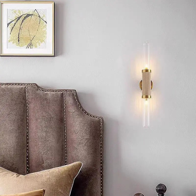 applique murale art déco en verre et métal doré 	 style - vue 4 sur 8