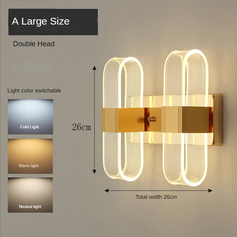 applique murale moderne en acrylique pour décoration intérieure à led - vue 9 sur 21