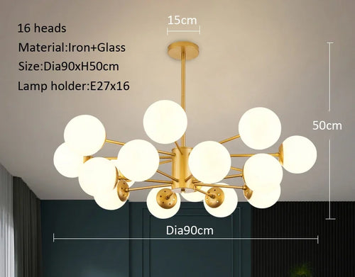 lustre moderne en verre pour intérieur lumineux - vue 12 sur 13