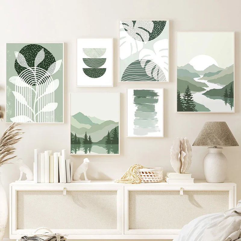affiches géométriques art mural pour décoration moderne