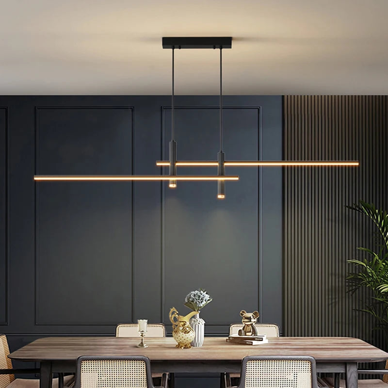 lustre nordique moderne avec projecteur pour restaurant et bar - vue 3 sur 18