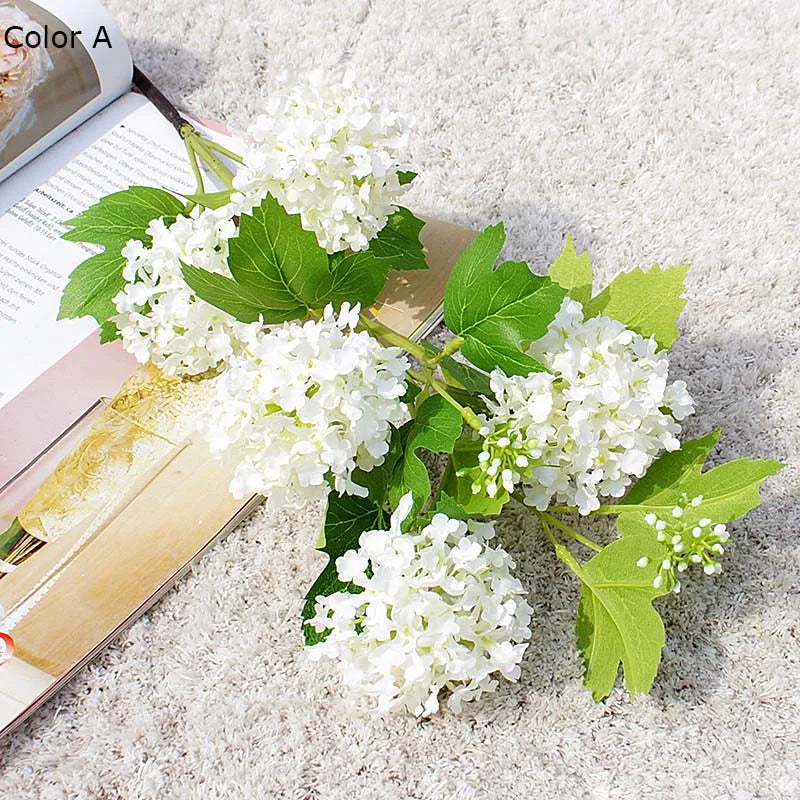 hortensia boule de neige luxe fleurs artificielles pour décoration intérieure - vue 4 sur 8
