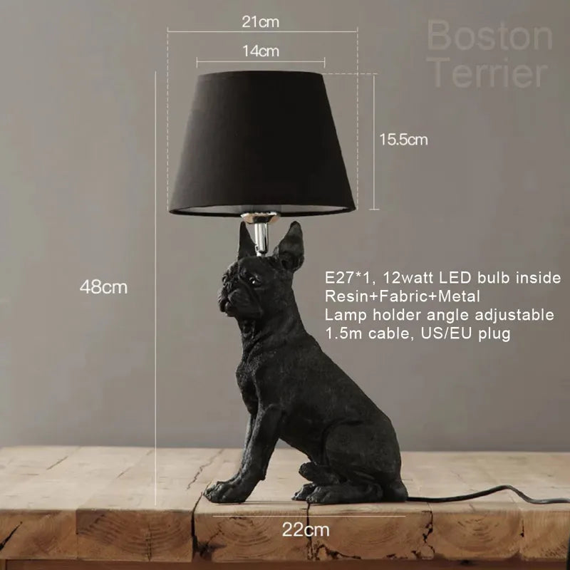 lampe de table led moderne design chiot nordique pour enfants - vue 16 sur 16