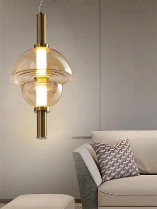 lustre en verre design nordique pour espace moderne - vue 6 sur 11