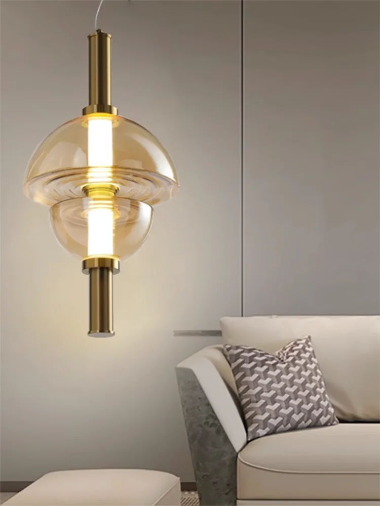 lustre en verre design nordique pour espace moderne - vue 5 sur 11