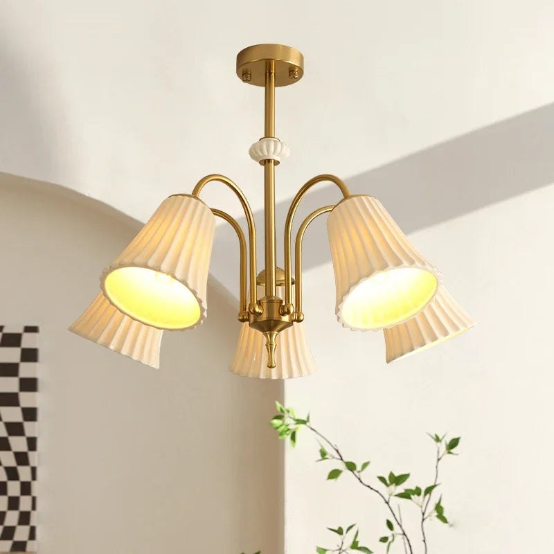 lustre en céramique style nordique moderne pour intérieur élégant - vue 4 sur 9