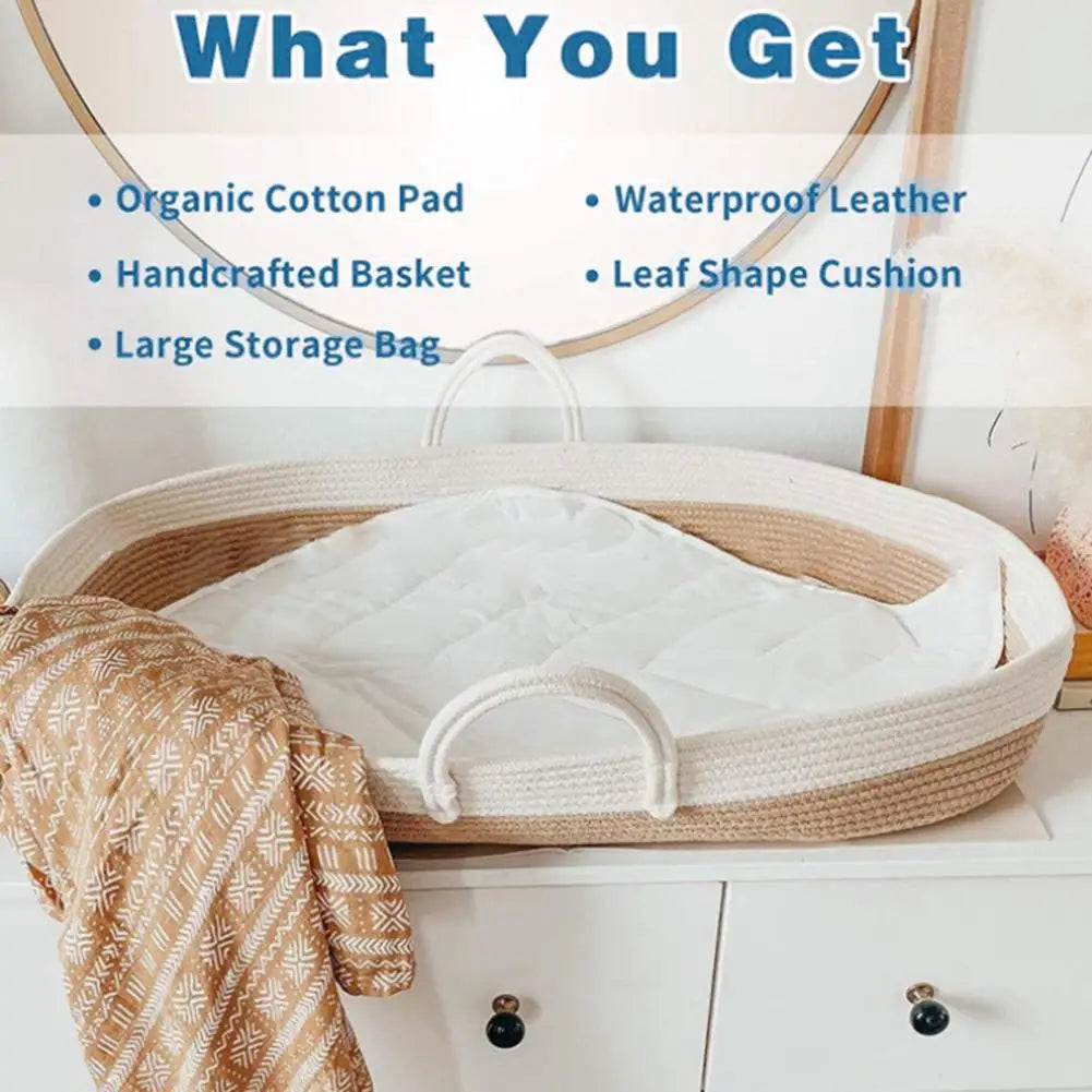 panier de couchage bébé en coton léger et doux - vue 3 sur 9