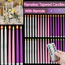 lot de 4 à 72 bougies LED scintillantes sans flamme avec télécommande