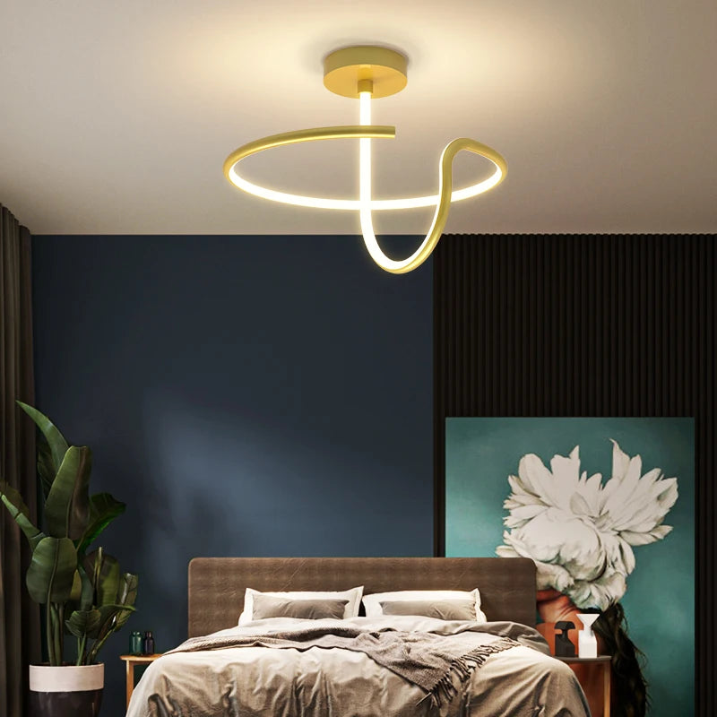 TONDI moderne minimaliste Led lustre pour couloir allée chambre salon plafonnier luminaires - vue 4 sur 12