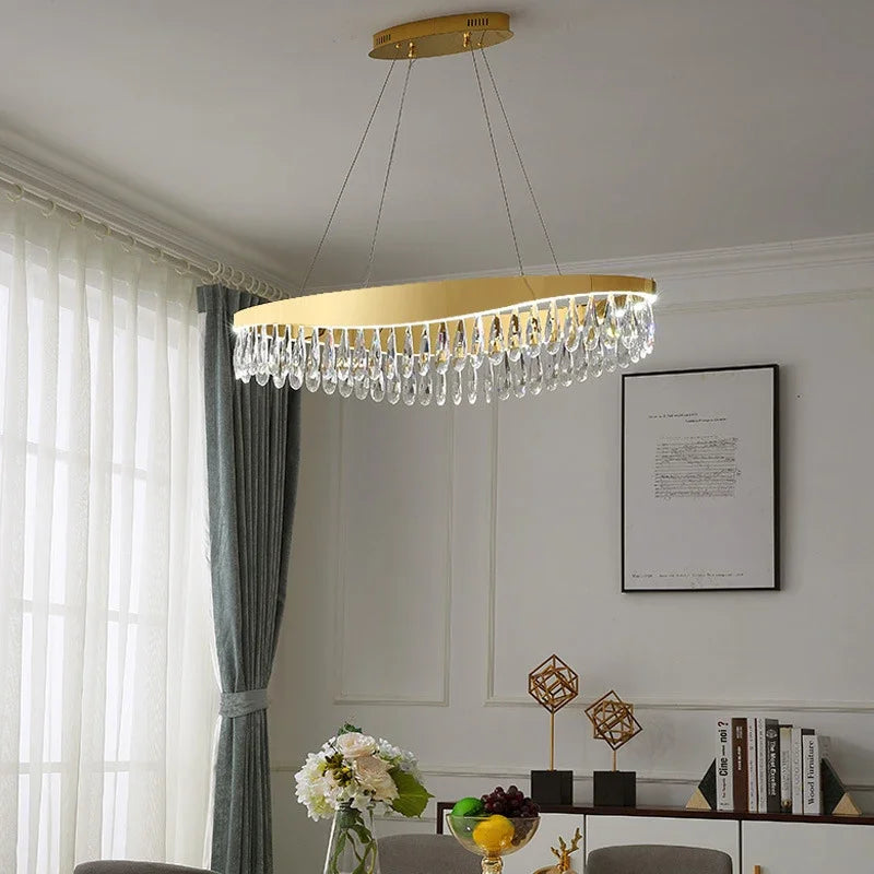 lustre en cristal de luxe pour éclairage décoratif intérieur - vue 4 sur 13