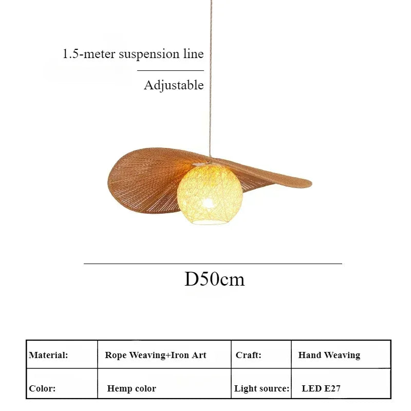 suspension japonaise en corde de chanvre pour décoration moderne - vue 16 sur 21