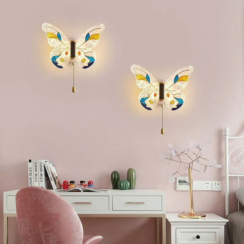 applique murale LED papillon pour chambre d'enfant décoration murale - vue 4 sur 10