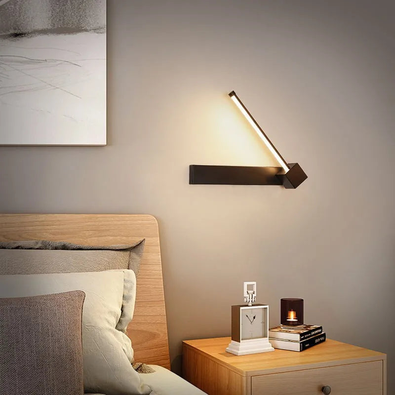 applique murale moderne lampe décorative LED rotative créative nordique - vue 4 sur 8