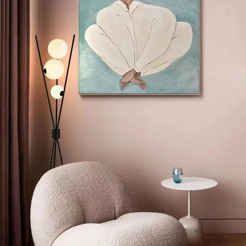 Lampadaire LED lune boule de verre - vue 7 sur 9