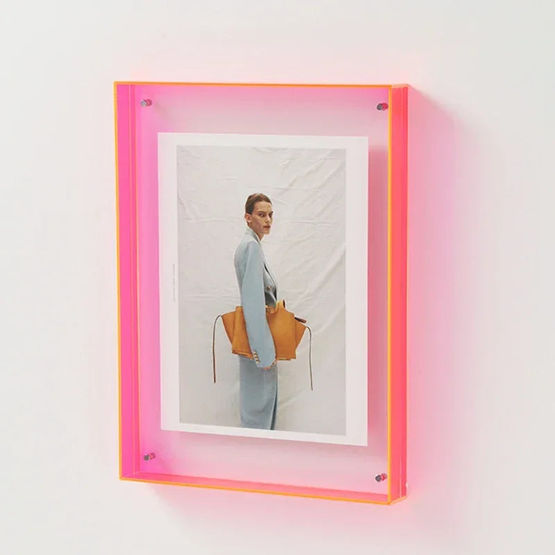 cadre photo acrylique style ins décoration murale table transparente