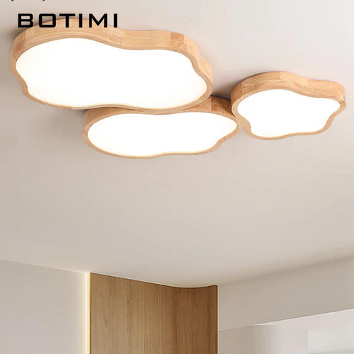 Lampe plafonnier bois LED modernes
