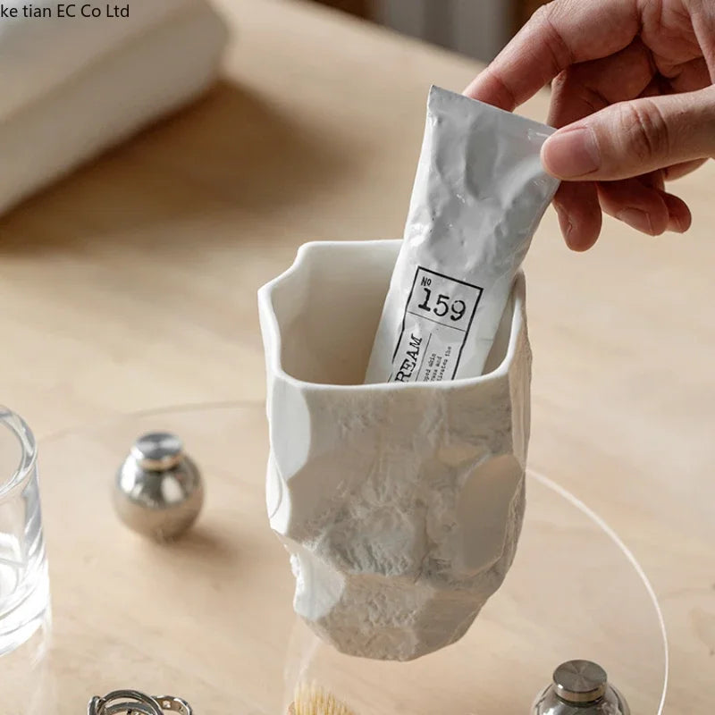 tasse de bain de bouche en forme de roche pour accessoires de salle de bain - vue 5 sur 10